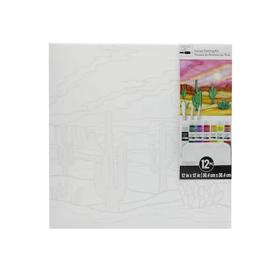 Pre-printed Daytime Desert-Scape Canvas Painting Kit by Artist&#x27;s Loft&#xAE;